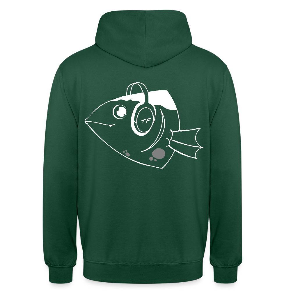 Tunefish white Hoodie - bottle green