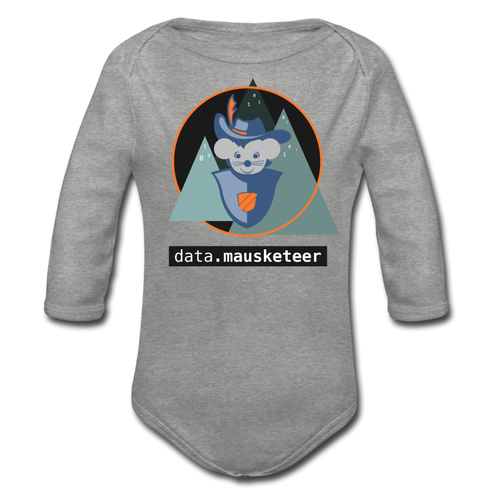data.mausketeer Baby Bio Body - heather grey