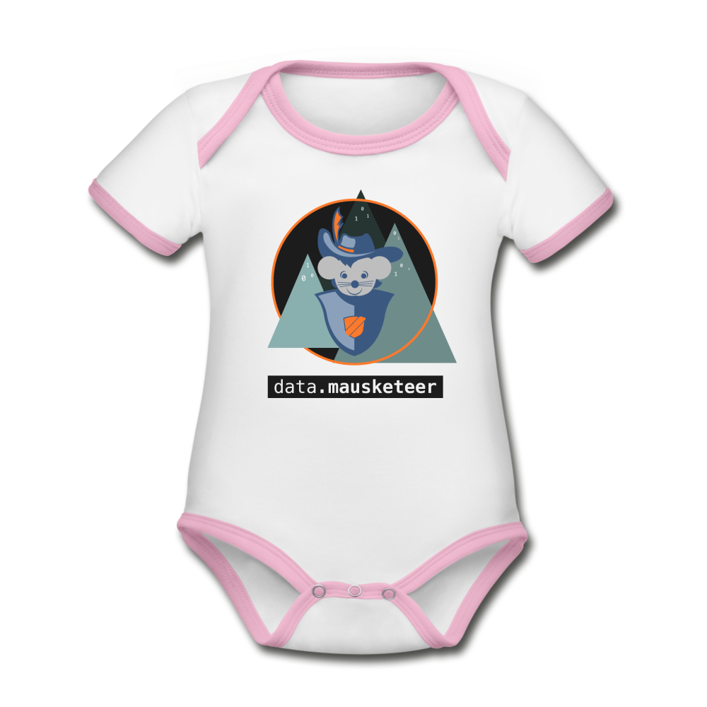 data.mausketeer Baby Bio Body Short - white/rose