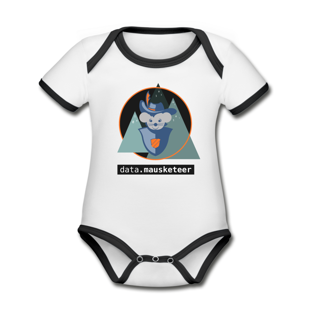 data.mausketeer Baby Bio Body Short - white/black