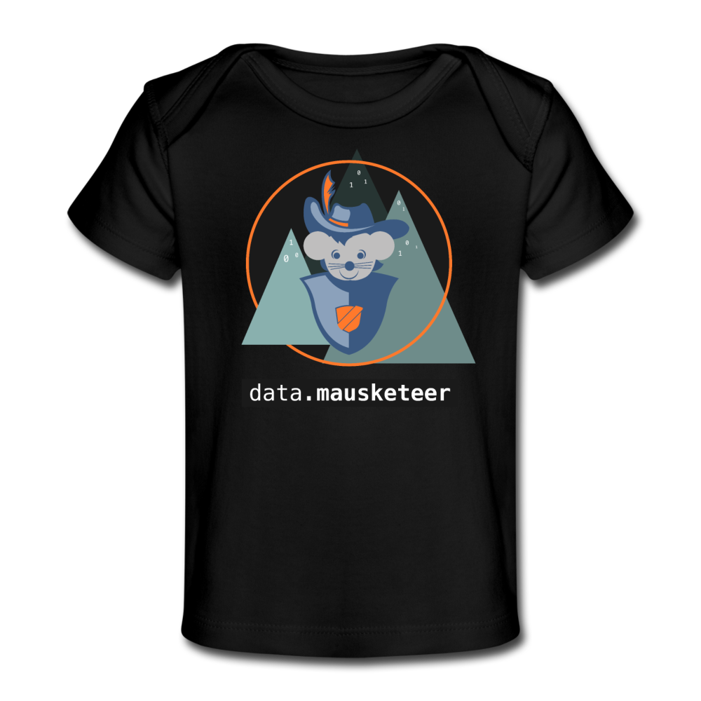 data.mausketeer Baby Bio T-Shirt - black