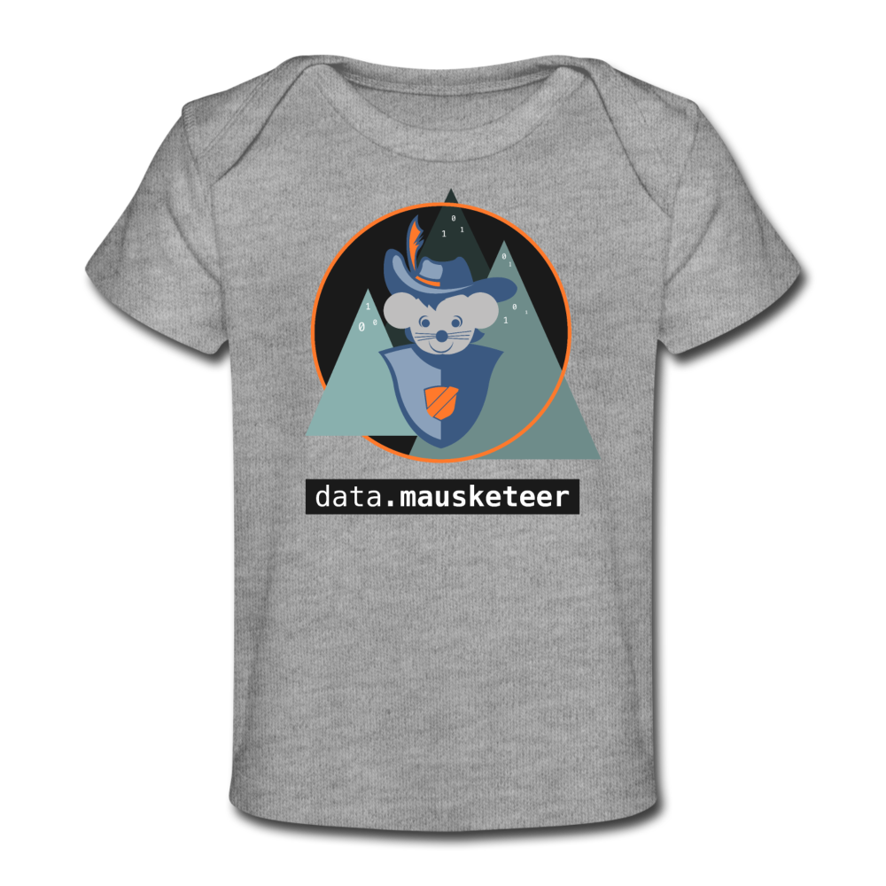 data.mausketeer Baby Bio T-Shirt - heather grey
