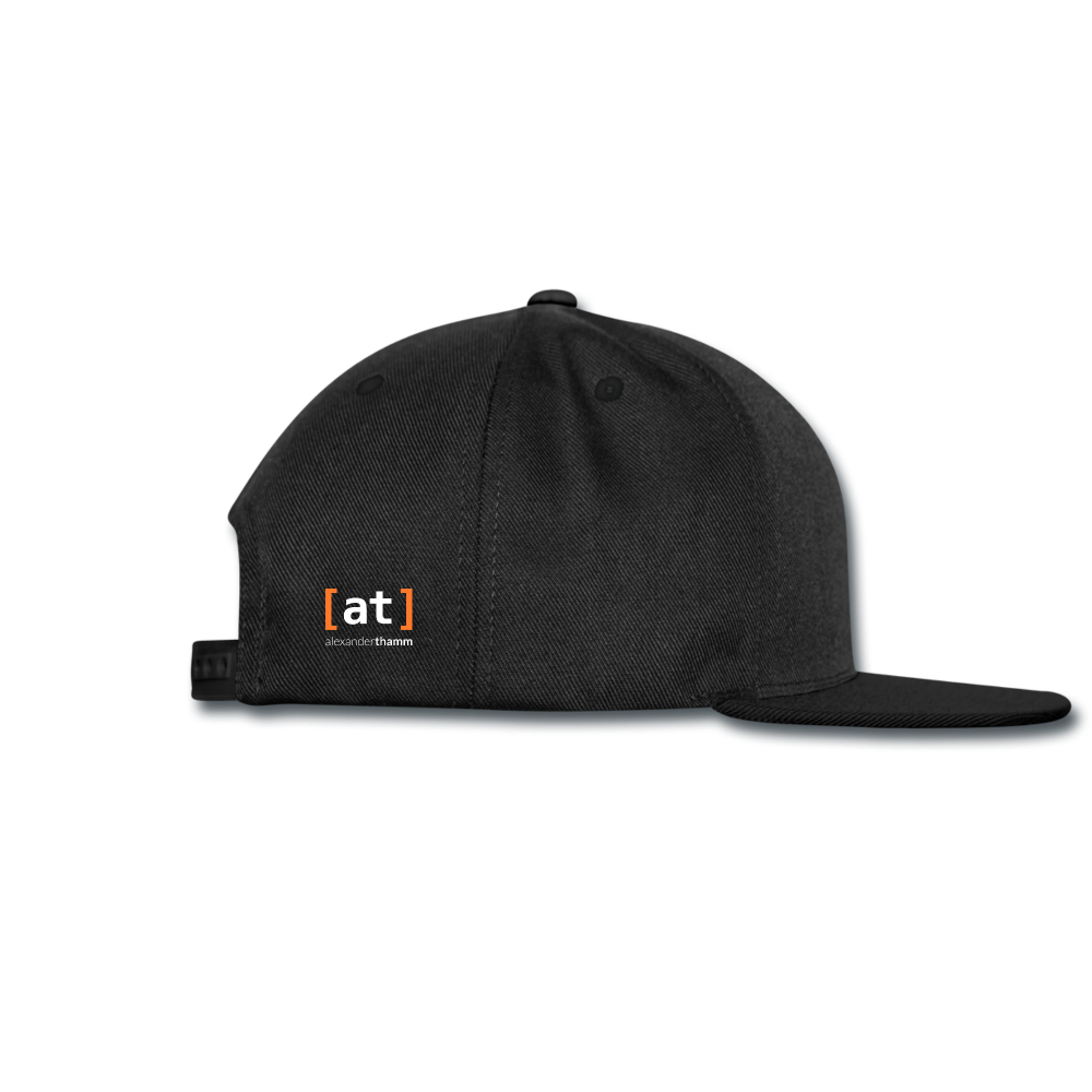 data.musketeer Orange Snapback Cap - black/black