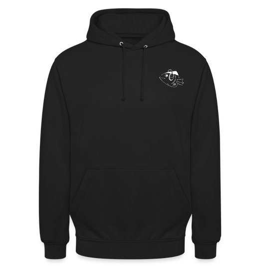 Tunefish white Hoodie - black