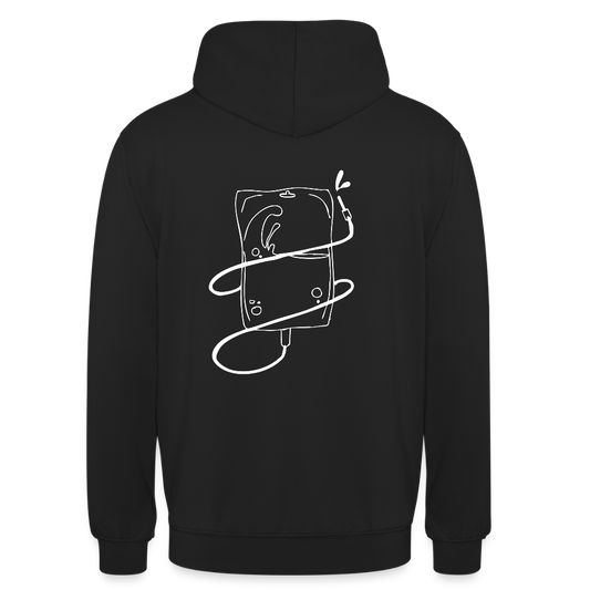 Elotrance White Hoodie - black