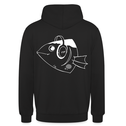 Tunefish white Hoodie - black
