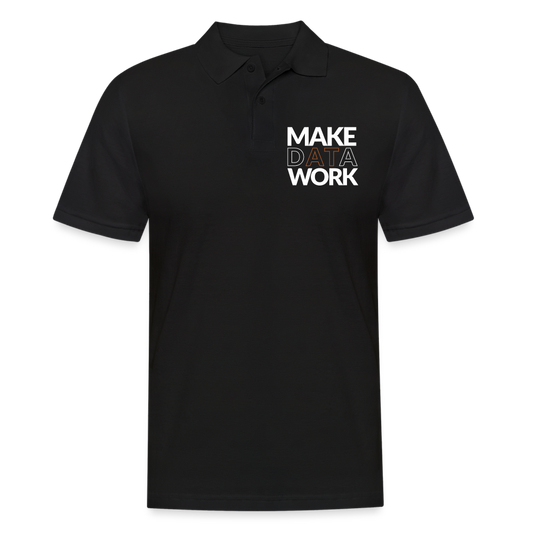 Make Data Work Men's Polo Shirt - black