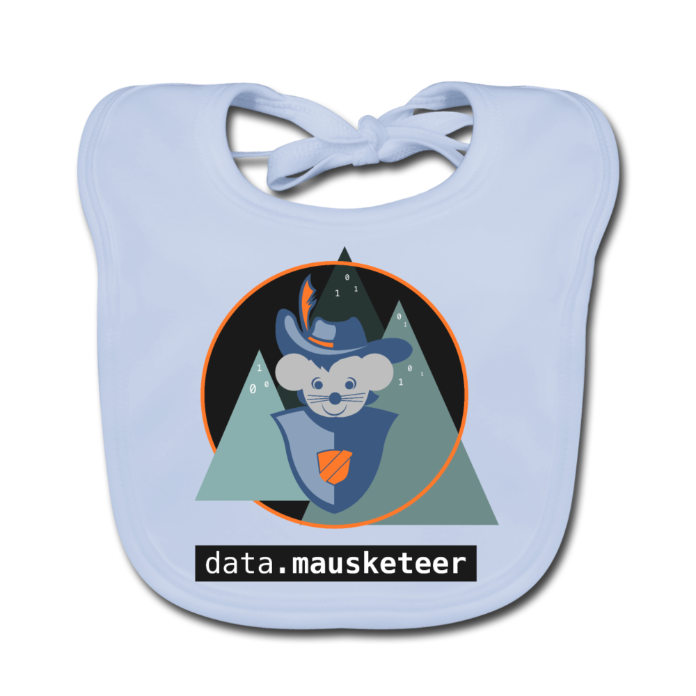 data.mausketeer bib - sky blue