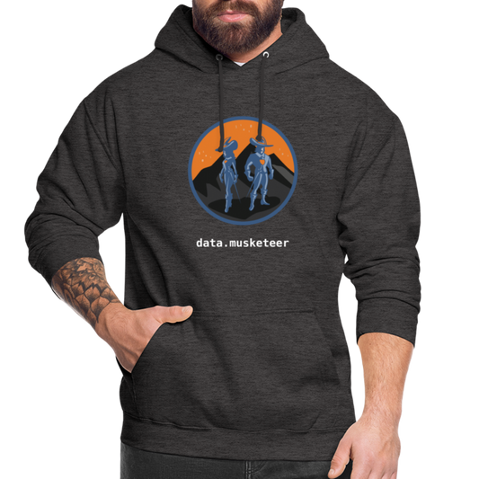 data.musketeer Hoodie Orange Unisex - charcoal grey